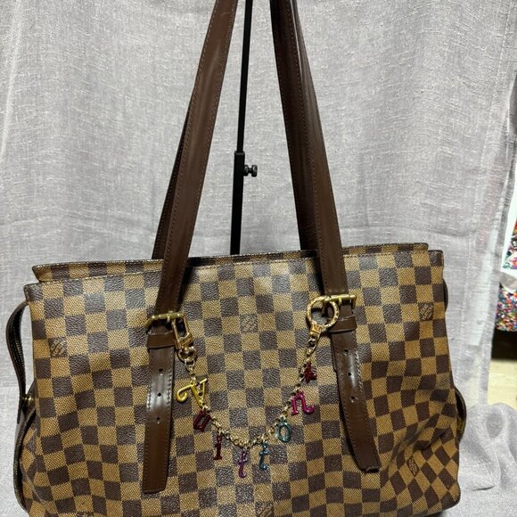 **Authentic** Louis Vuitton LV Tote Bag Chelsea Ebene Brown Damier - Picture 2 of 8